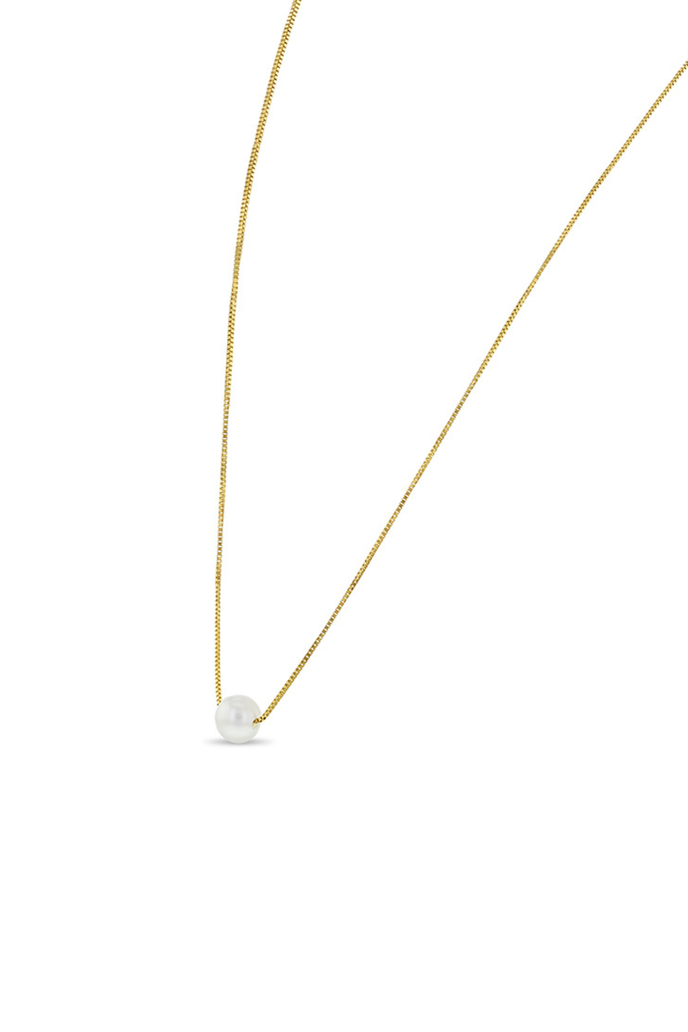 14k Gold Single 7mm Freshwater Cultured Pearl 16" Kids / Teen Pendant/Necklace