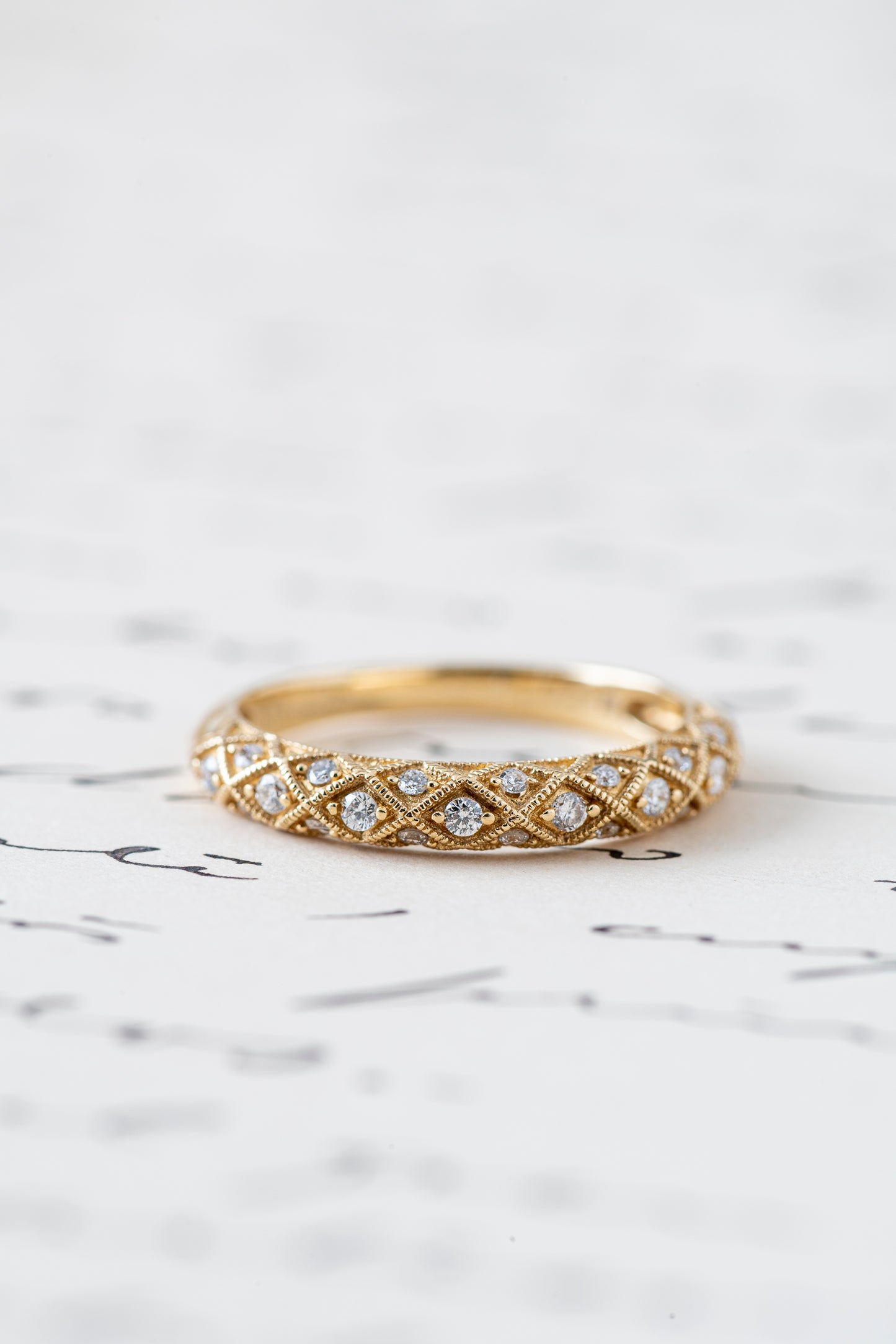 Anillo Ruleteado Diamantes