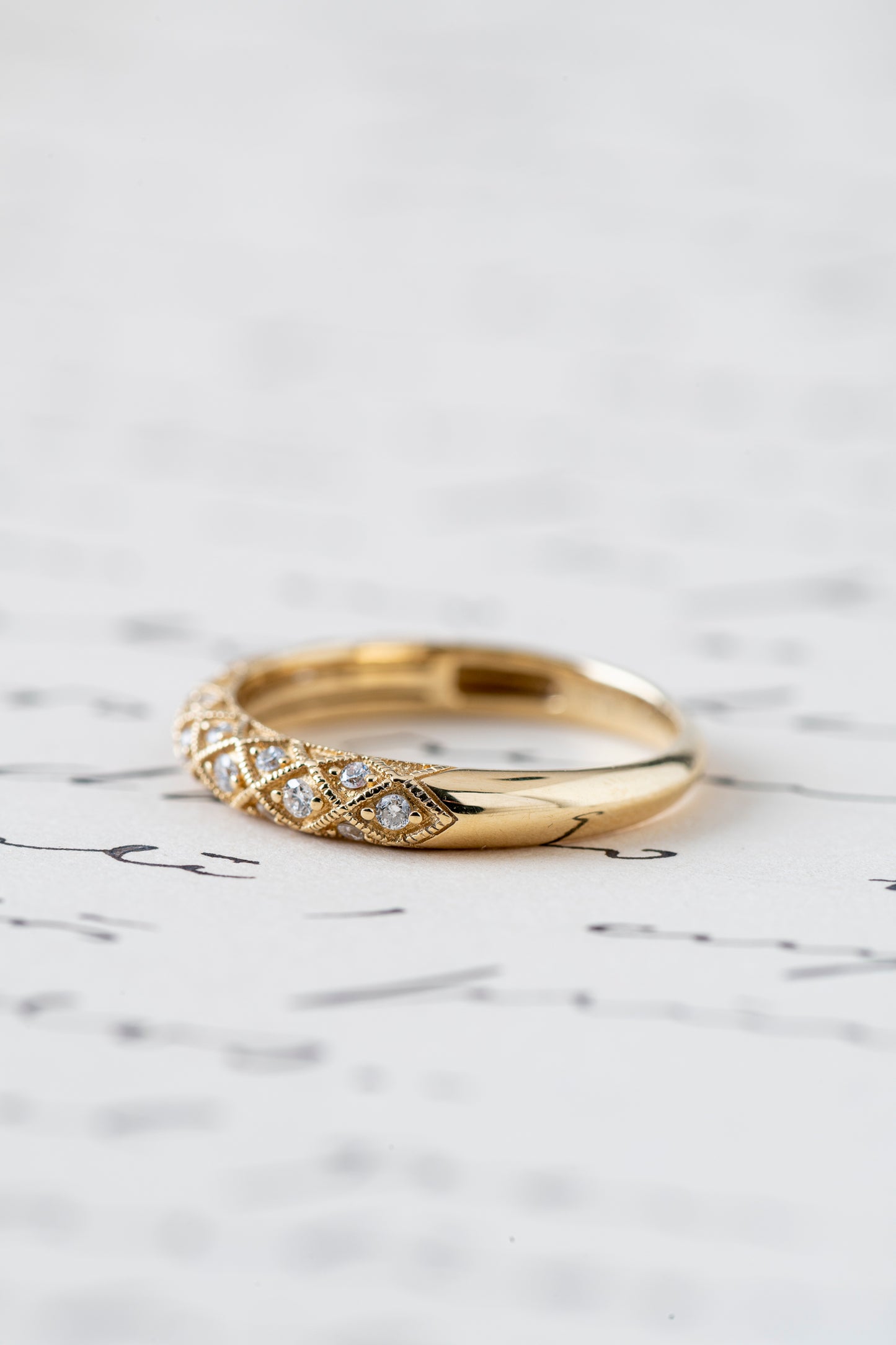 Anillo Ruleteado Diamantes