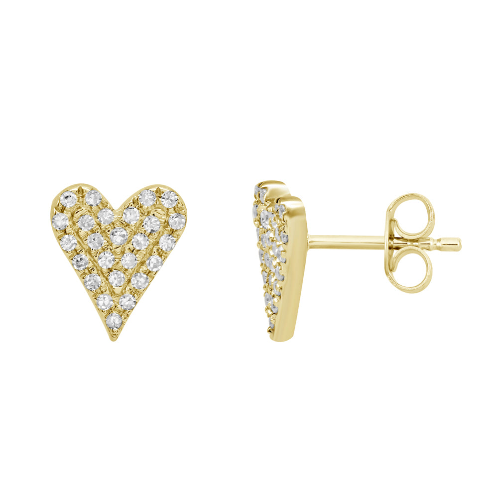 Aros Mini Corazón Pavé