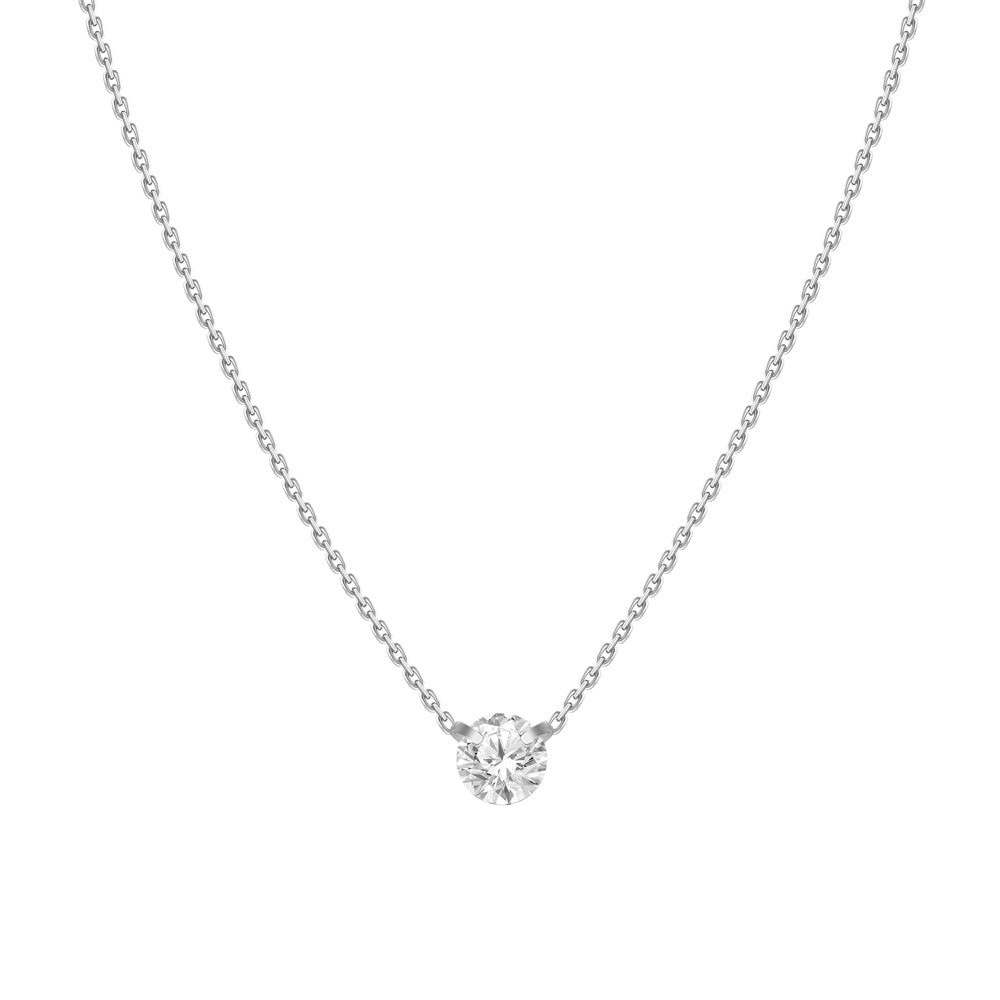 Collar Punto de Luz Diamante 0.07ct Invisible
