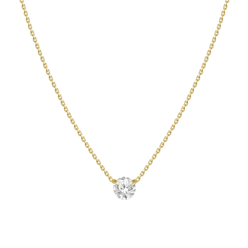 Collar Punto de Luz Diamante 0.10ct Invisible