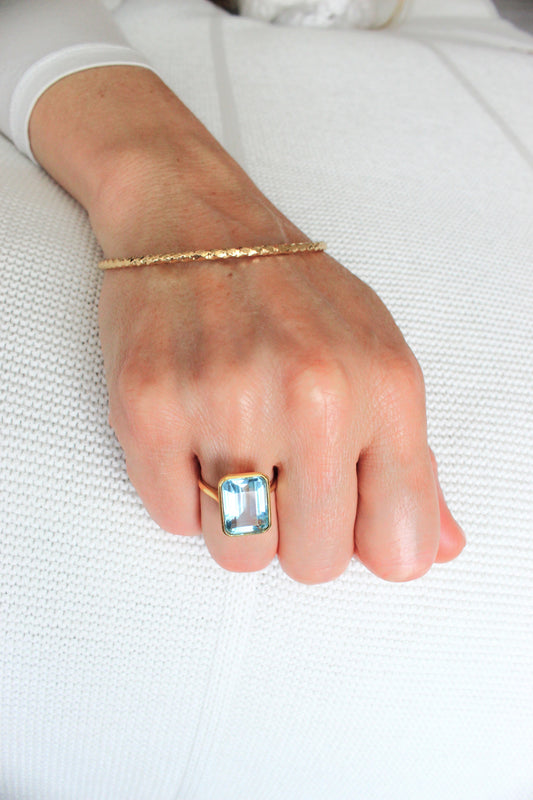Anillo Maxi Topacio Celeste
