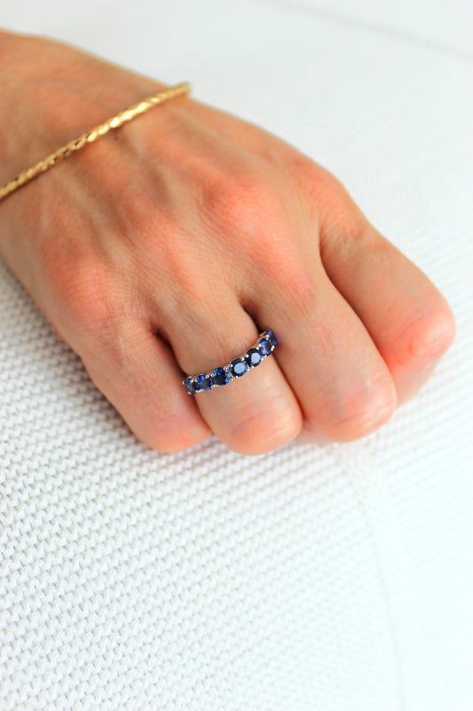 Anillo Cintillo de Zarifo Azul