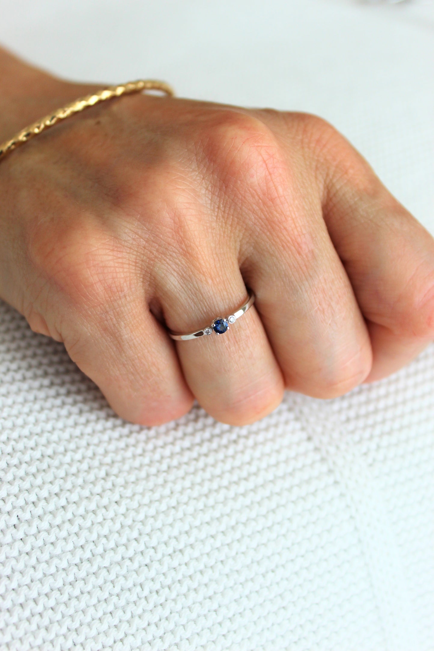 Tricillo Zafiro y Diamantes Mini
