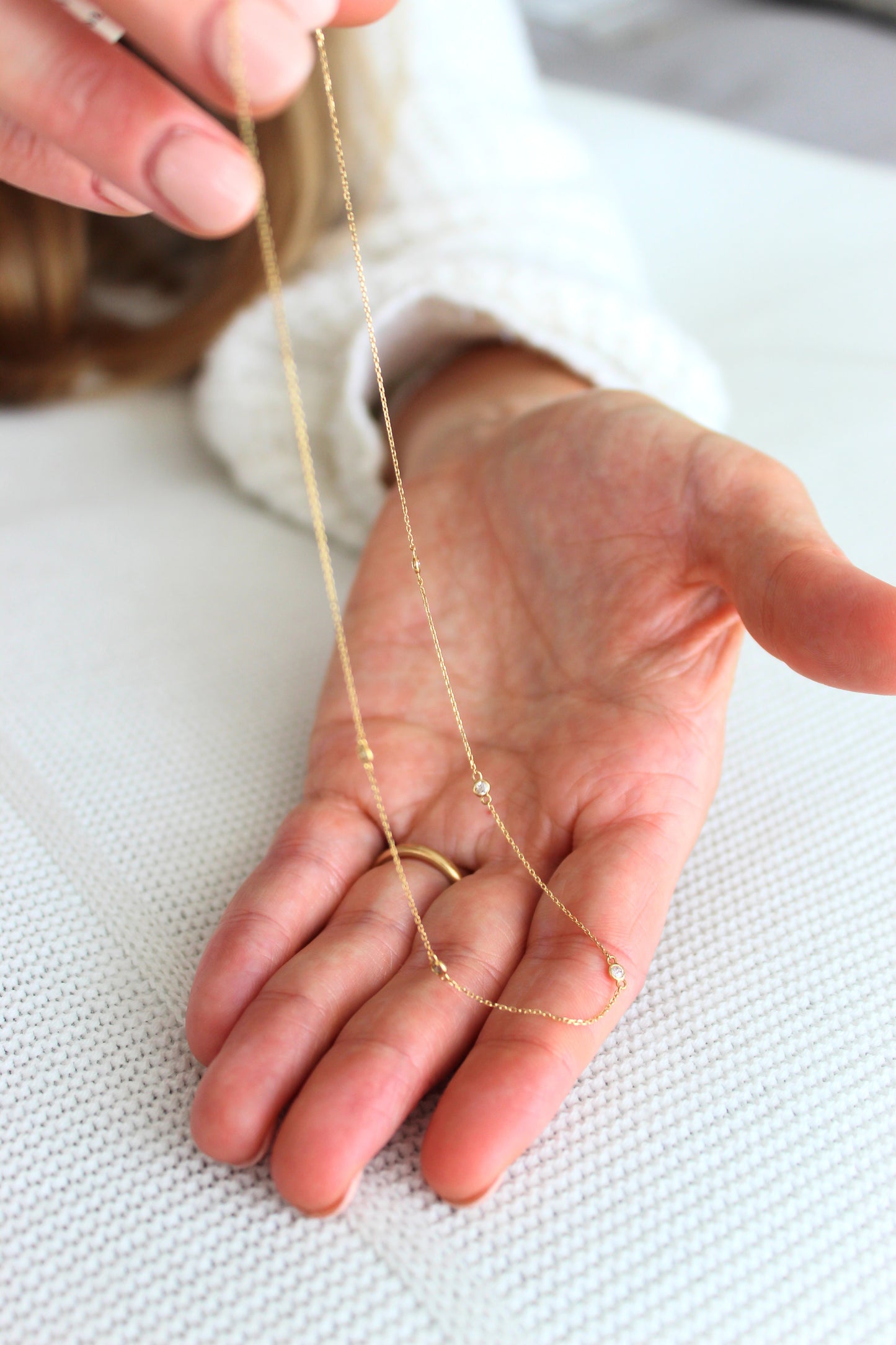 Collar Estación Diamantes Bisel