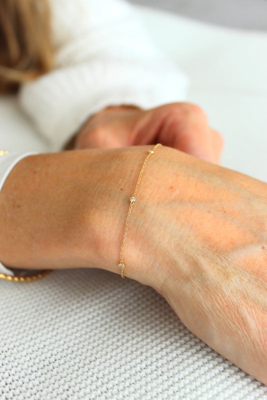 Pulsera estación 5 diamantes