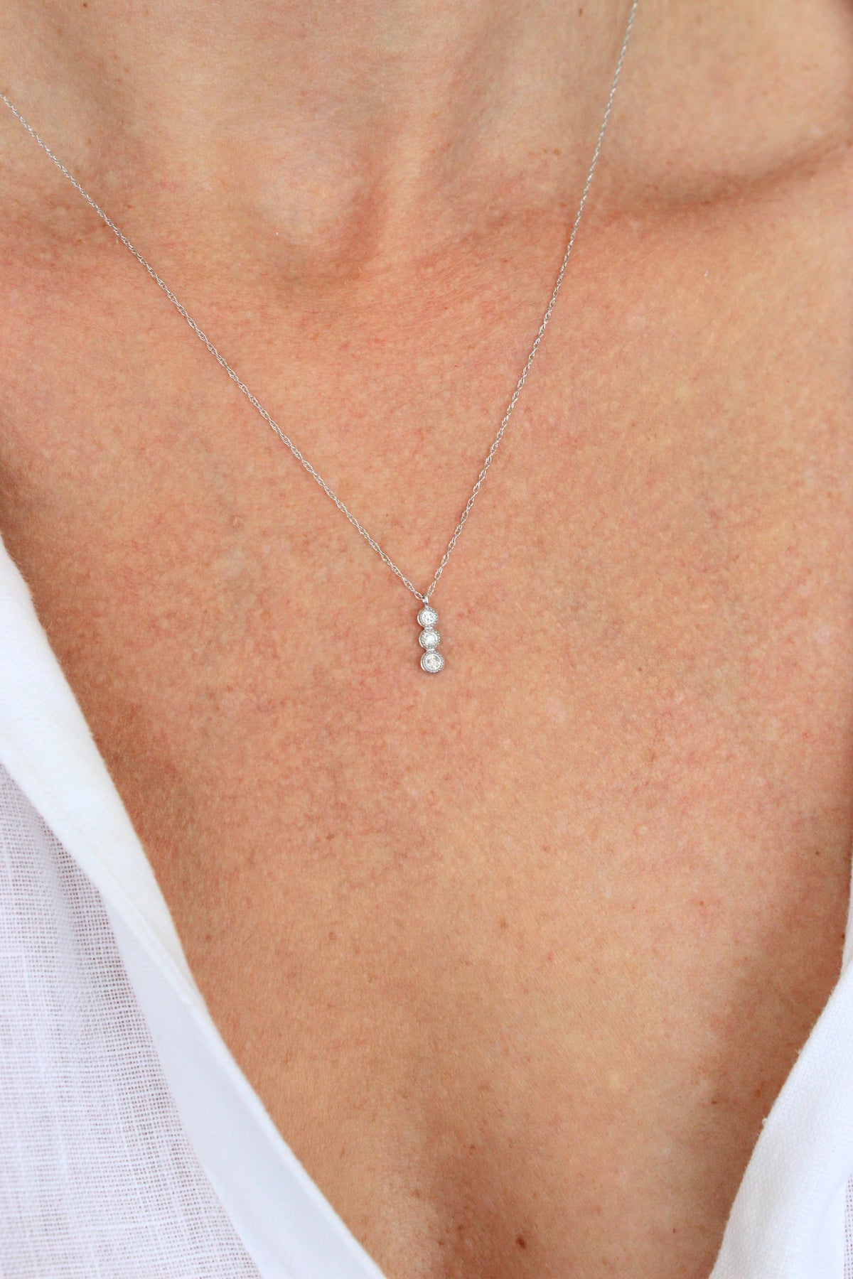 Collar Diamantes Linea Bisel