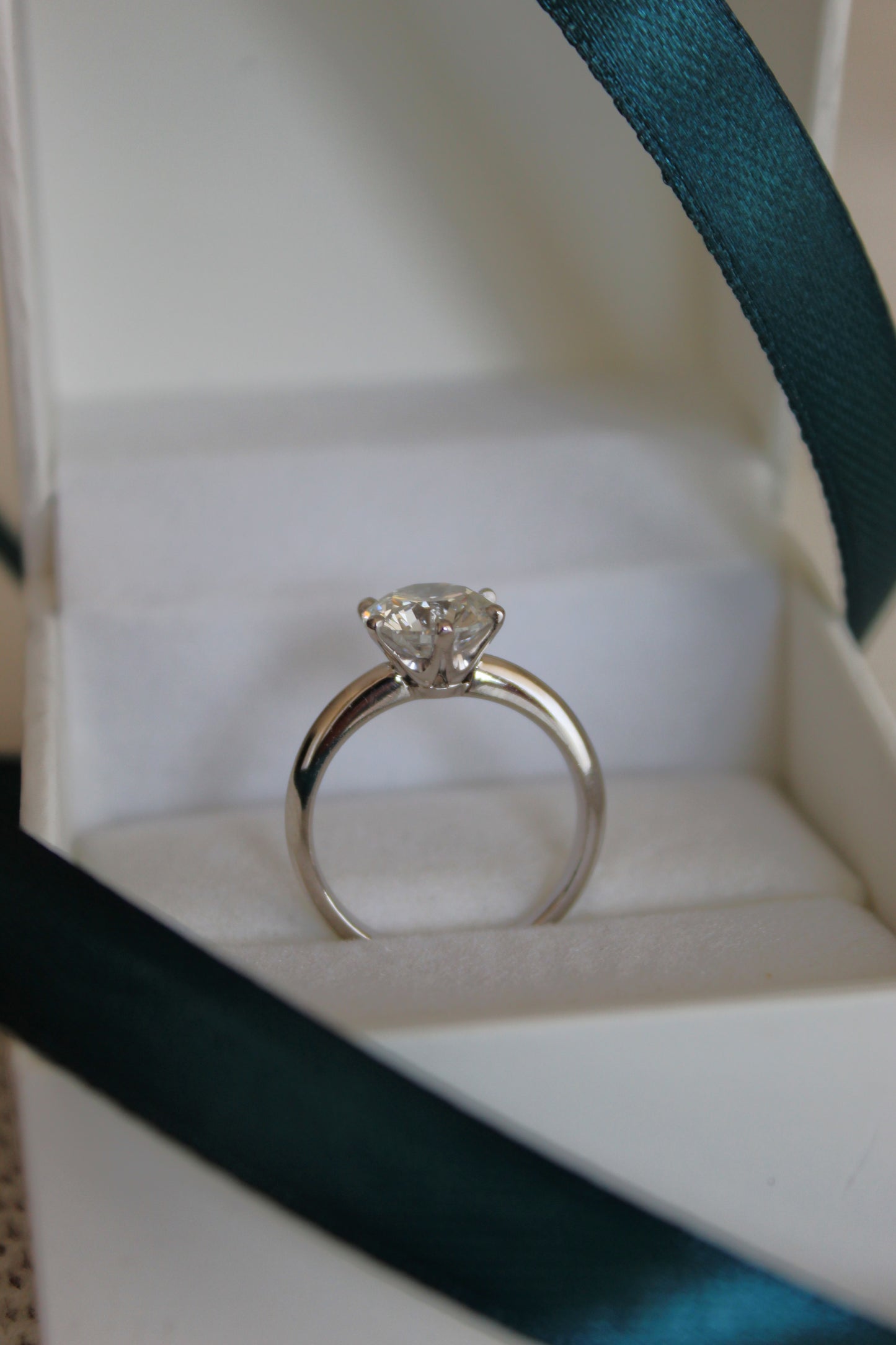 Anillo Solitario Platino