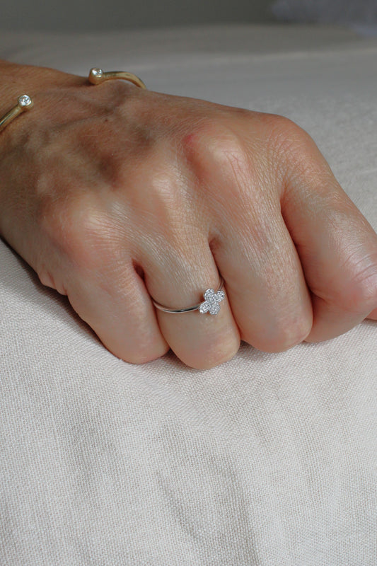 Anillo Trébol Diamantes