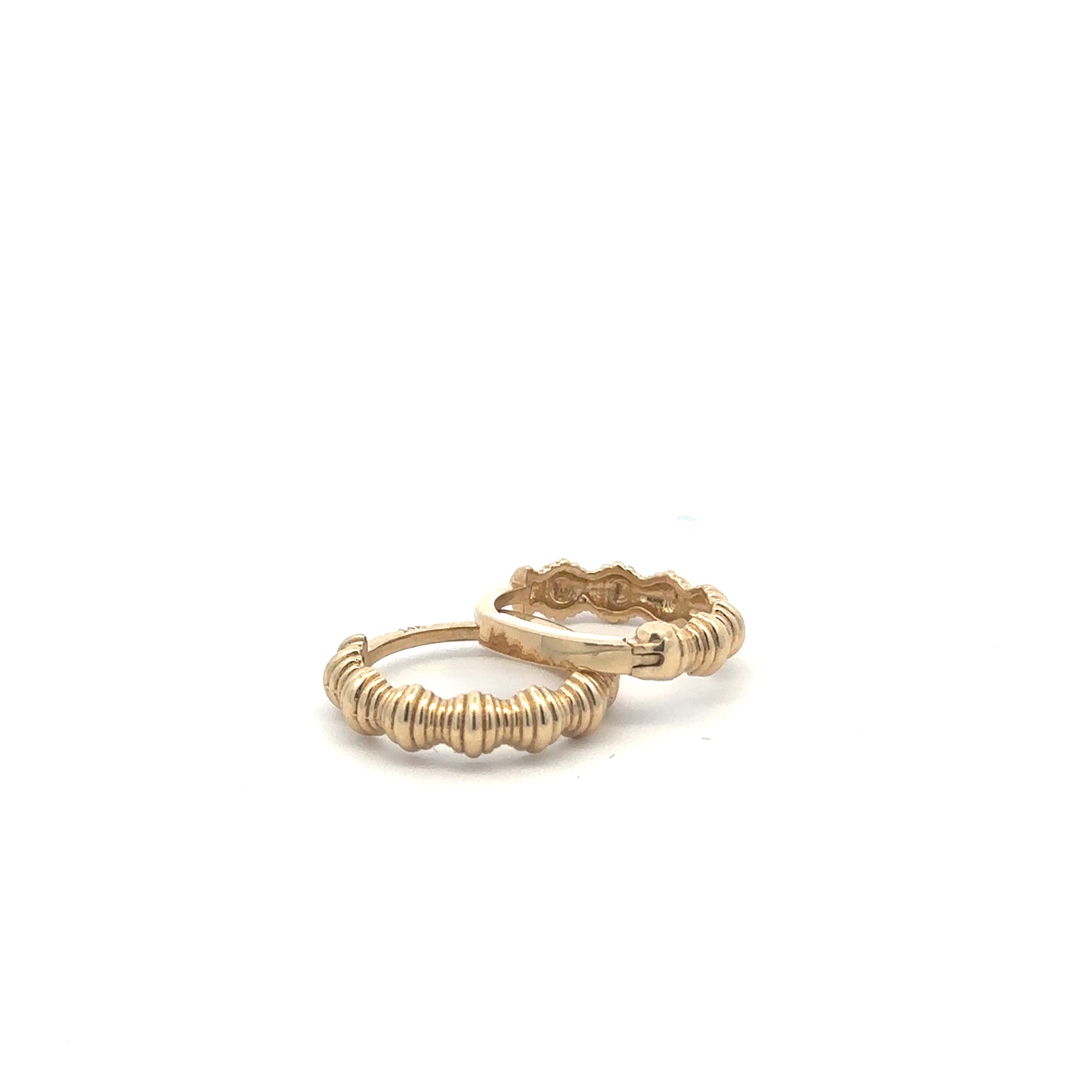Aros textura Oro Amarillo 14k