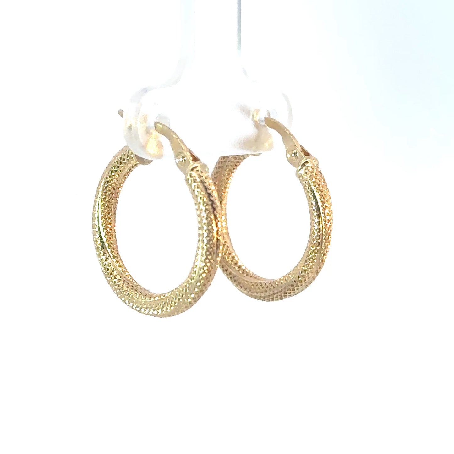 Aros Textura Red Oro Amarillo 14k