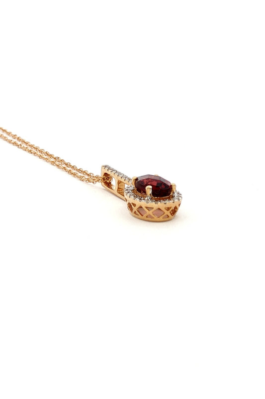 Collar Granate y Diamantes