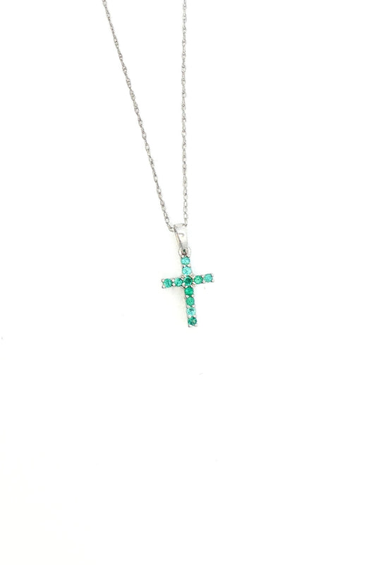 Collar Cruz de Esmeralda