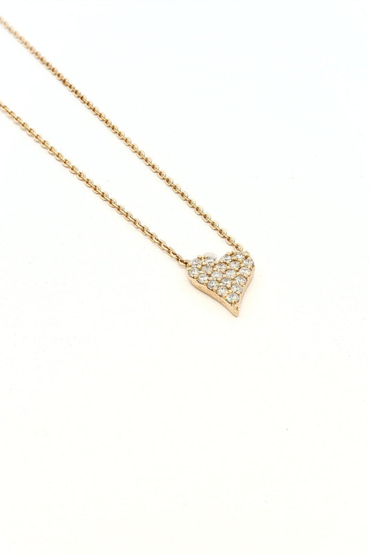 Collar Corazón con Diamantes