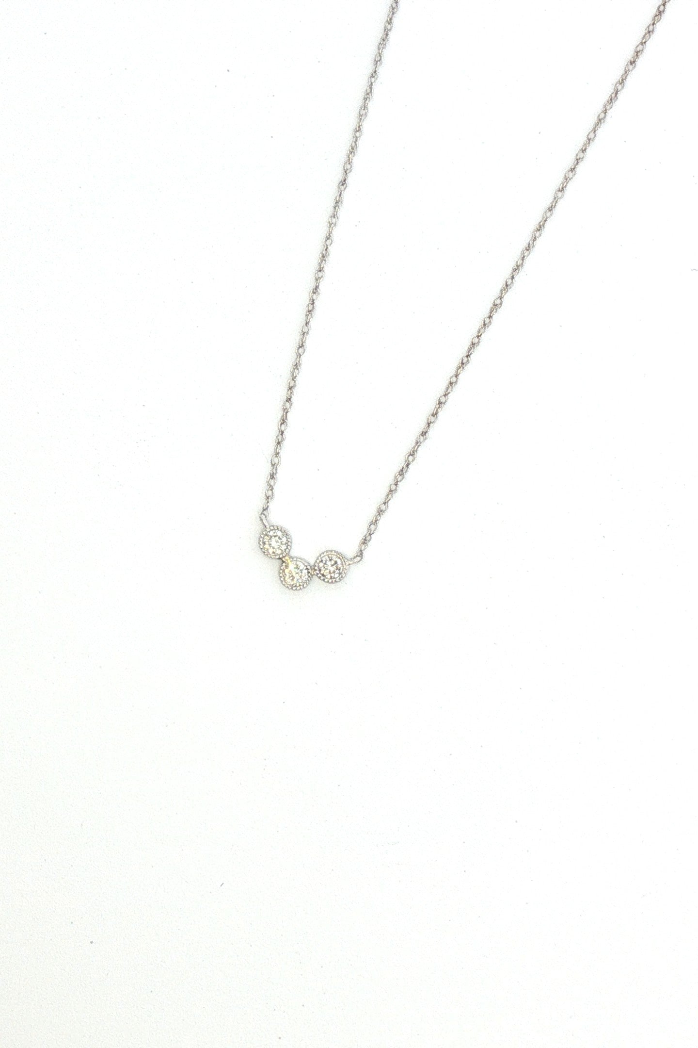 Collar 3 Diamantes Bisel Ruleteado