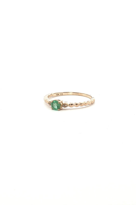 Anillo Solitario Esmeralda
