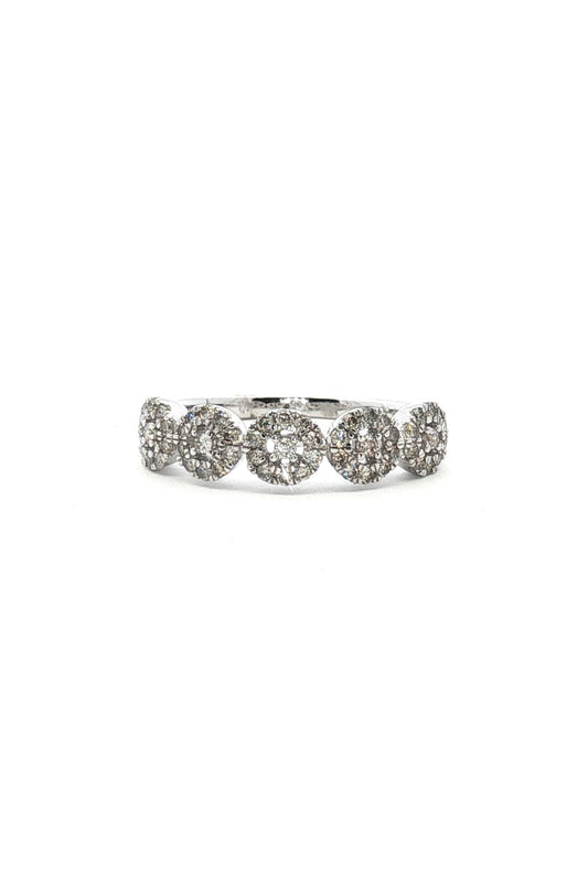 Anillo Quintillo Halo Diamantes