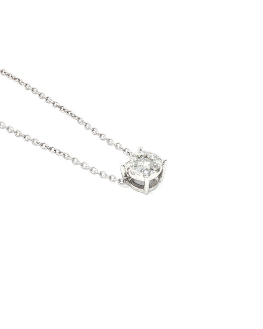 Collar Punto de Luz Roseta de Diamantes