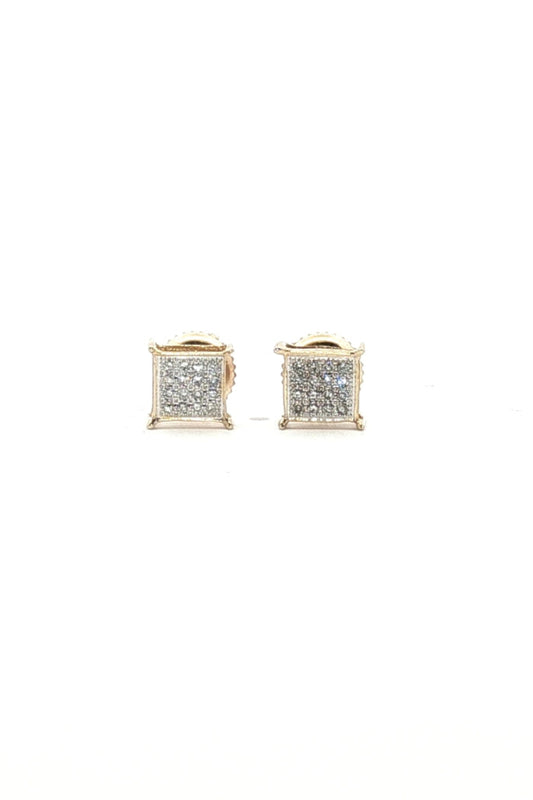Aros Diseño Cuadrados Diamantes