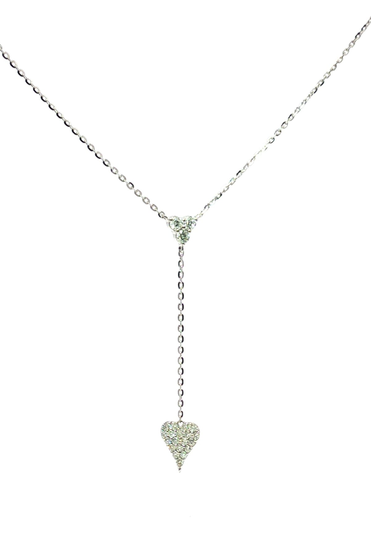 Collar Corazón Lariat Diamantes
