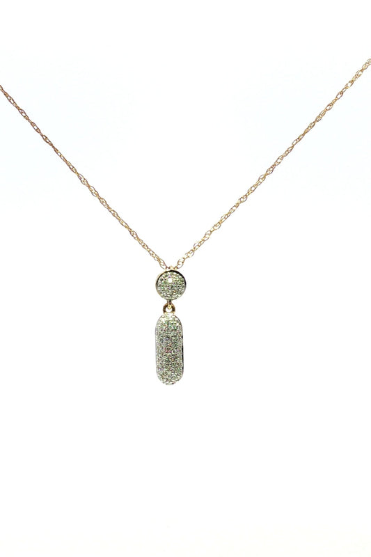 Collar Palito Diamantes Pave