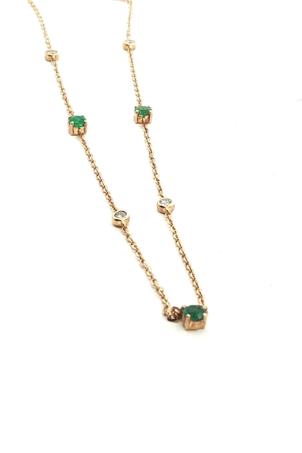Collar Estacion Esmeralda y Diamantes