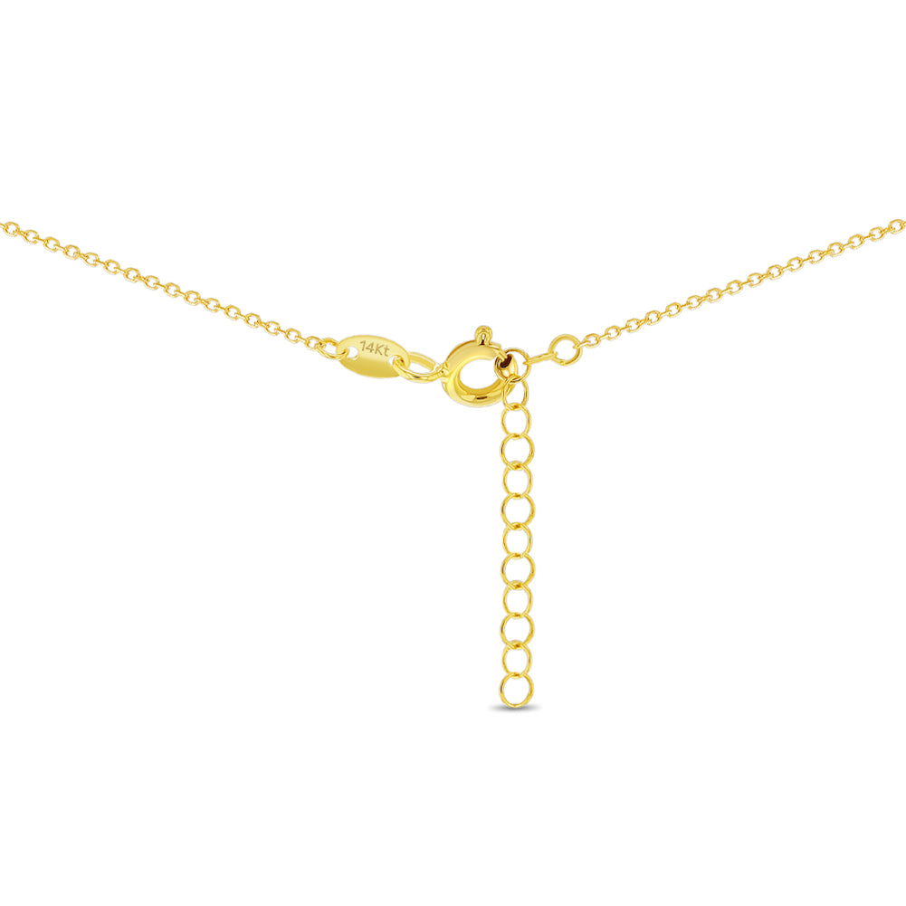 Collar estrella Oro amarillo 14k