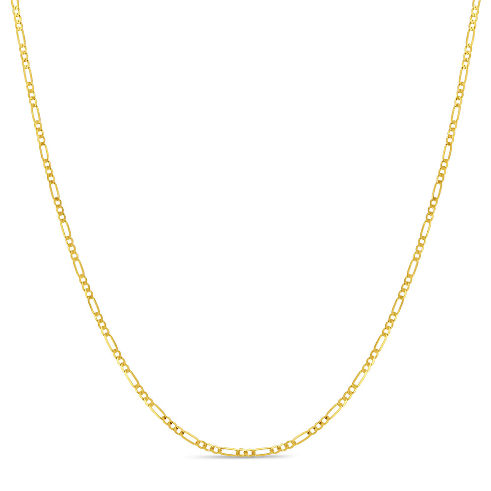 14k Gold Figaro Link 14" - 16" Baby / Toddler / Young Girls Chain - 16