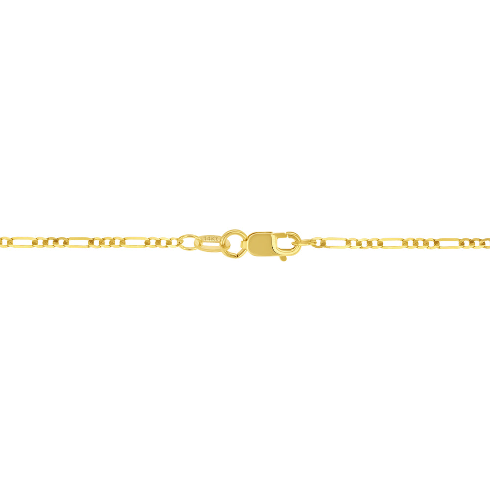 14k Gold Figaro Link 14" - 16" Baby / Toddler / Young Girls Chain - 16