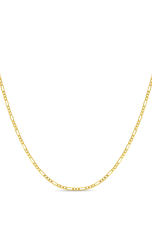 14k Gold Figaro Link 14" - 16" Baby / Toddler / Young Girls Chain - 16
