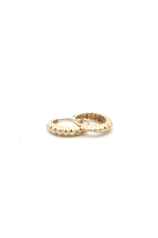 Aro Bolitas Oro Amarillo 14k