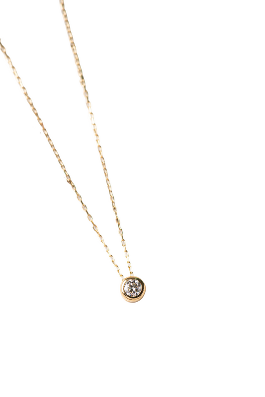 Collar Punto de Luz Diamante 0.07ct Bisel