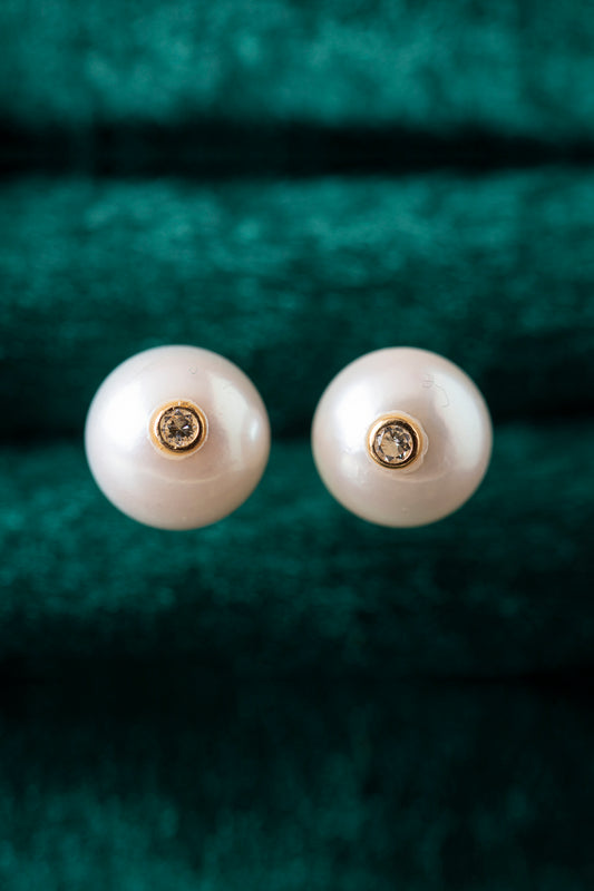 Aro Perla con Diamante