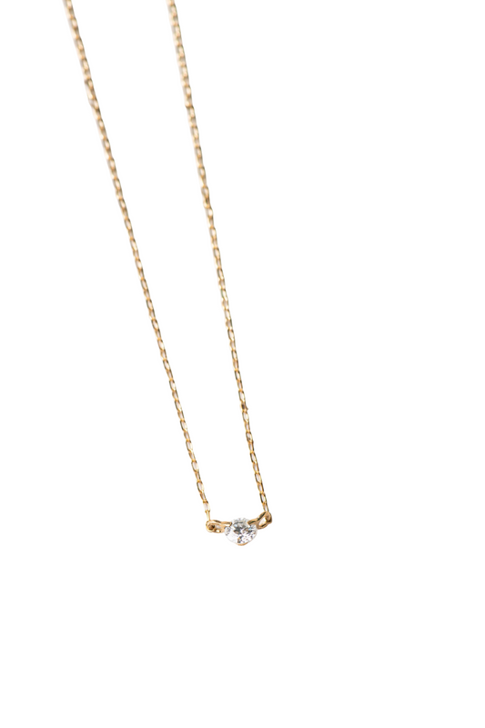 Collar Punto de Luz Diamante 0.07ct Invisible
