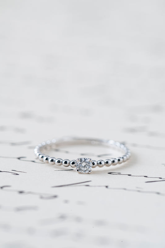 Anillo Solitario Bolitas Grifa