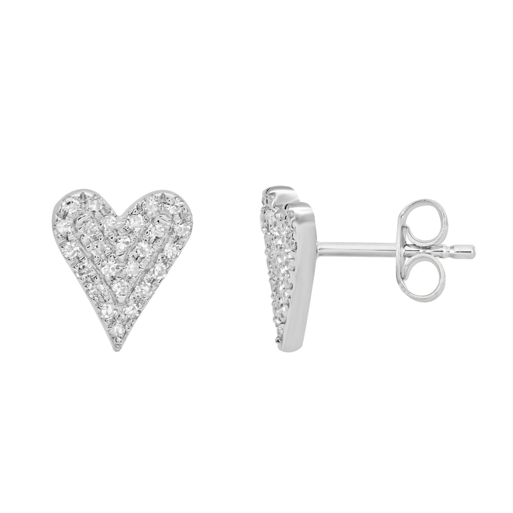 Aros Mini Corazón Pavé