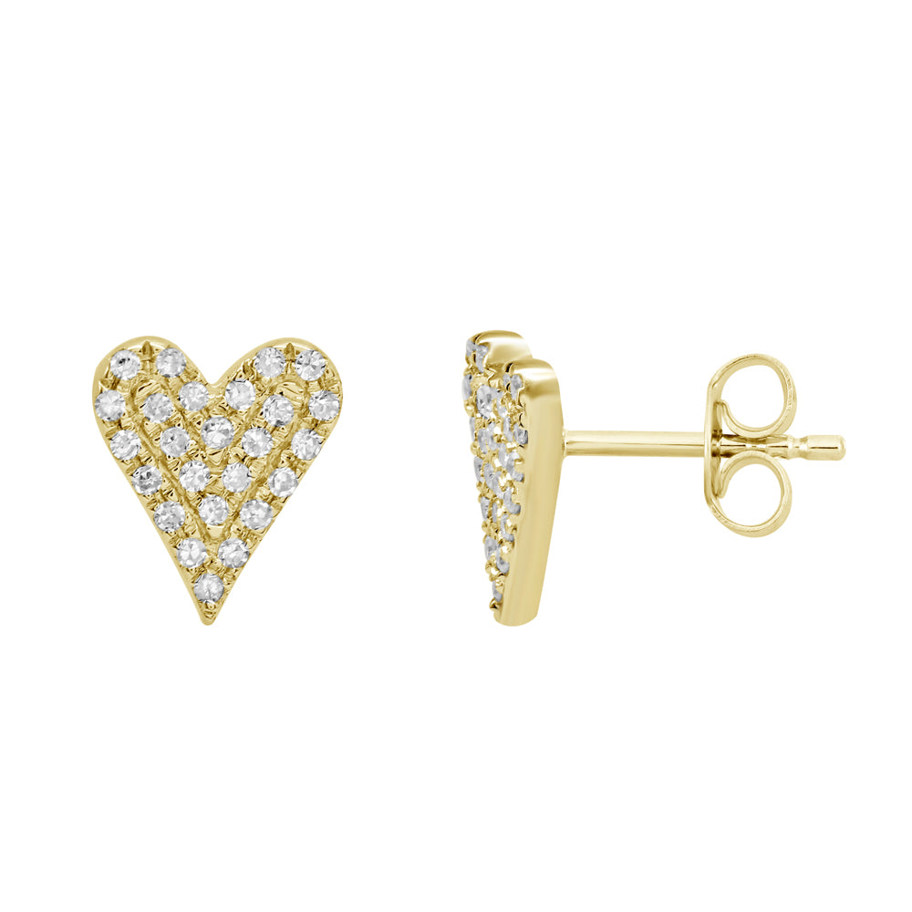 Aros Mini Corazón Pavé