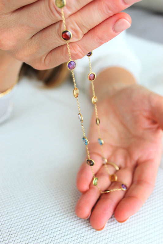 Collar Oro y Turmalinas