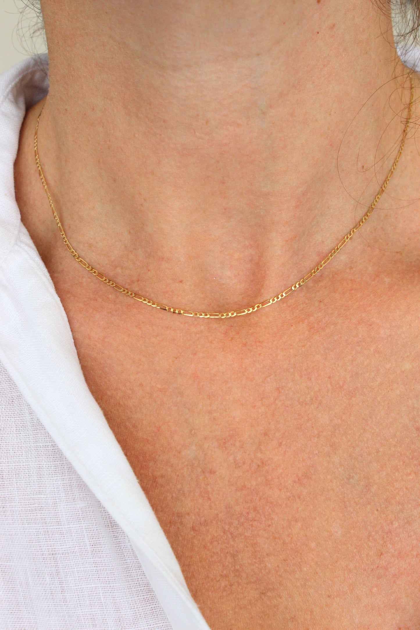 14k Gold Figaro Link 14" - 16"