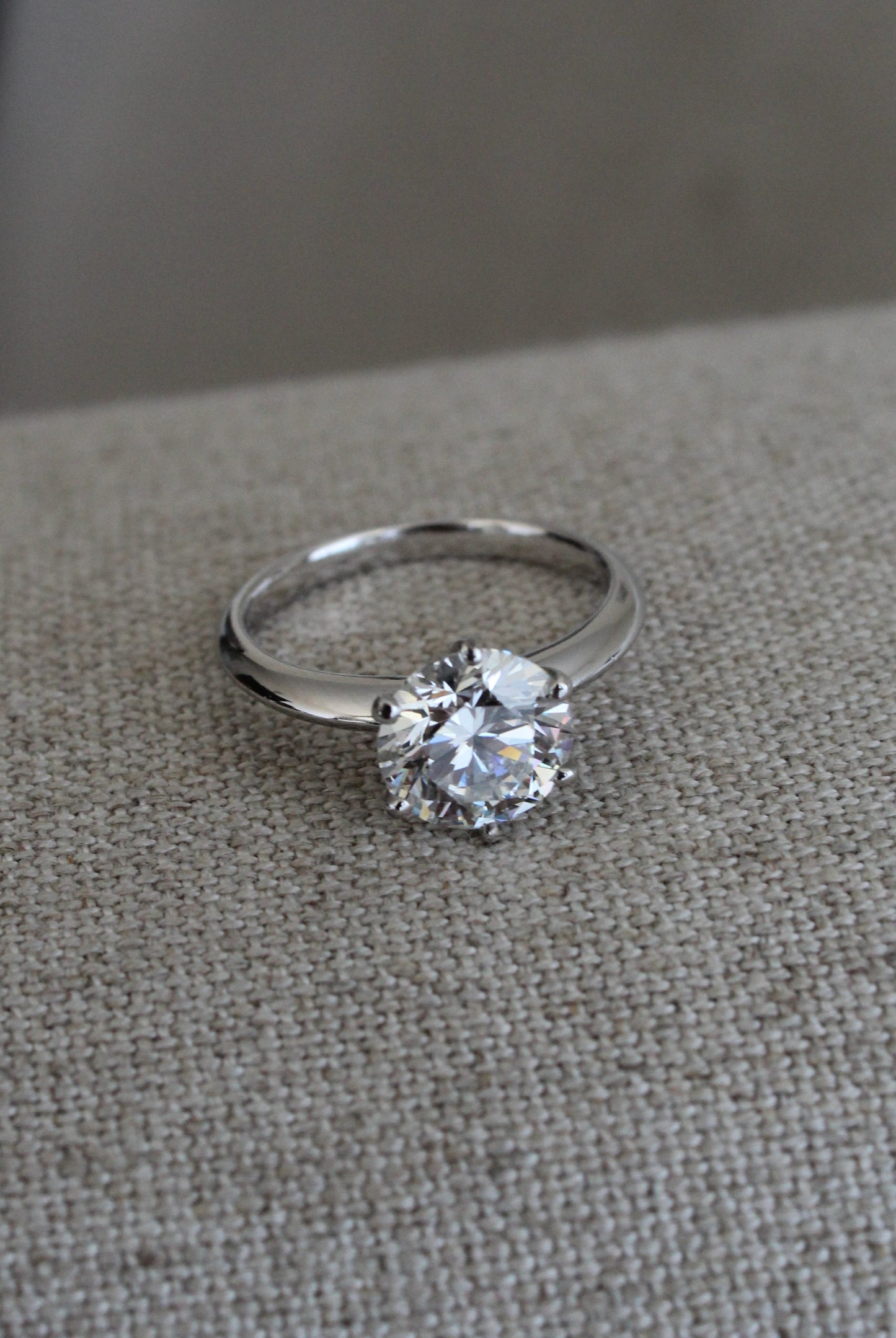 Anillo Solitario Platino