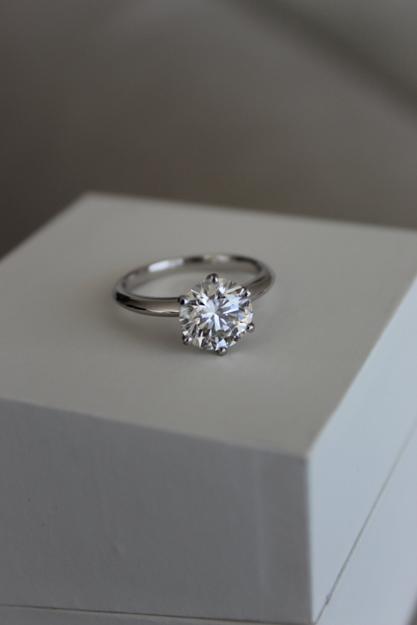 Anillo Solitario Platino