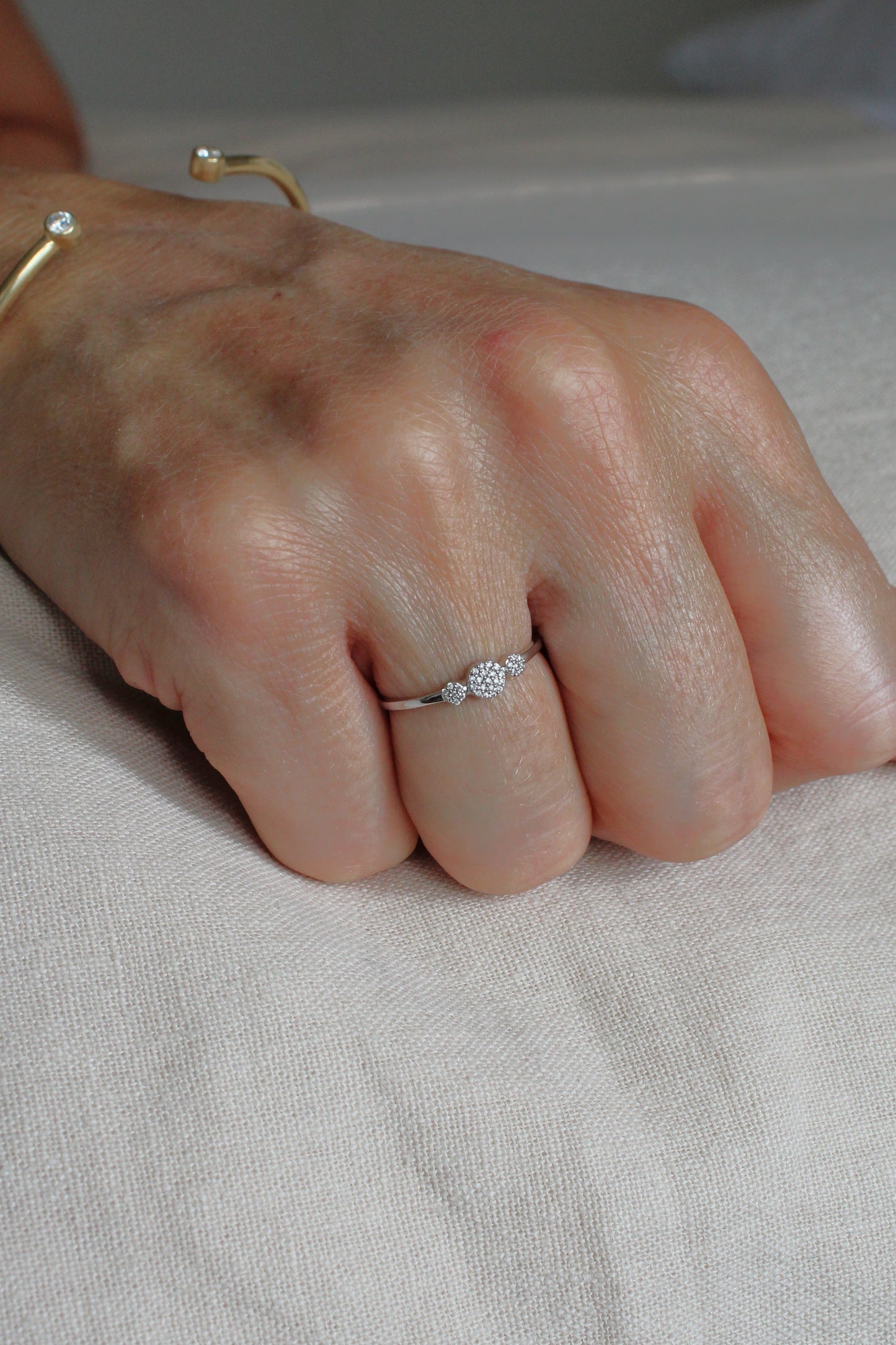 Anillo Tricillo Pavé Mini