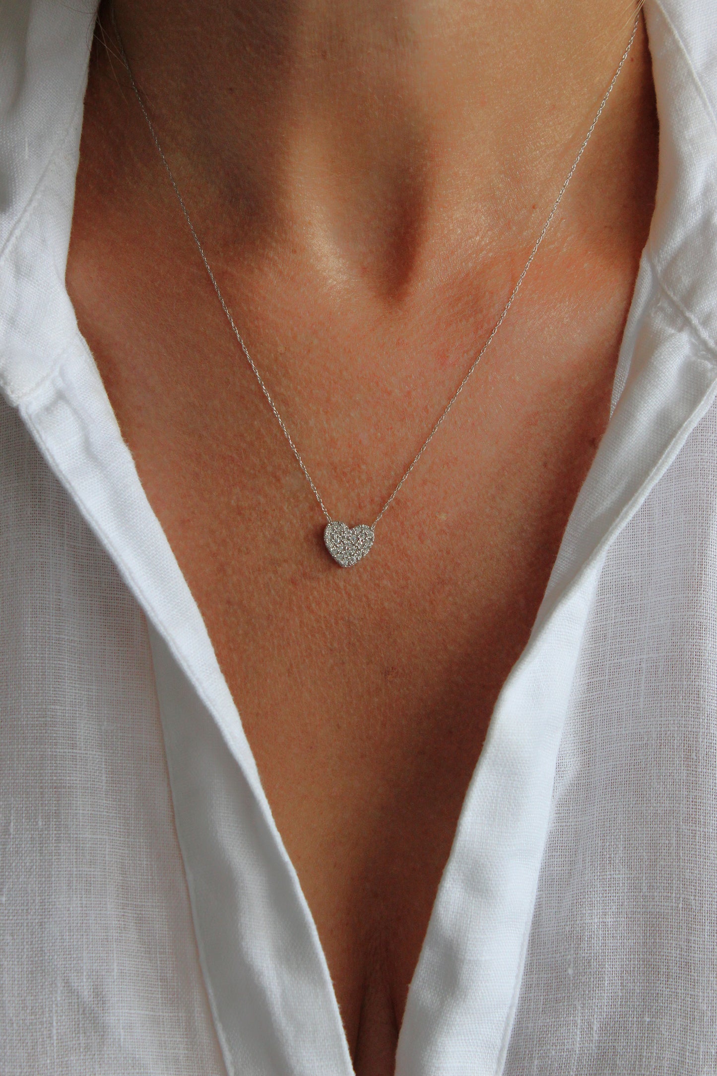 Collar Maxi Corazón Pavé Diamantes