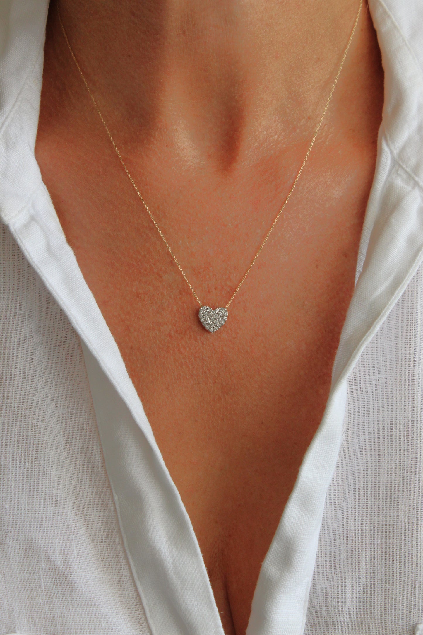 Collar Maxi Corazón Pavé Diamantes