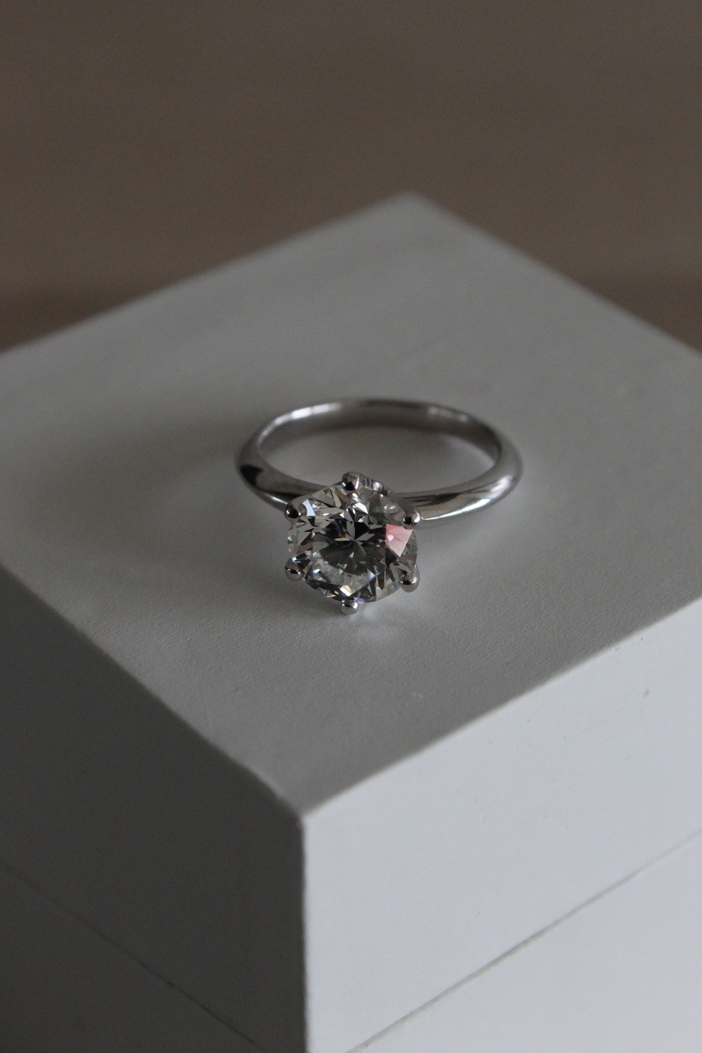 Anillo Solitario Platino