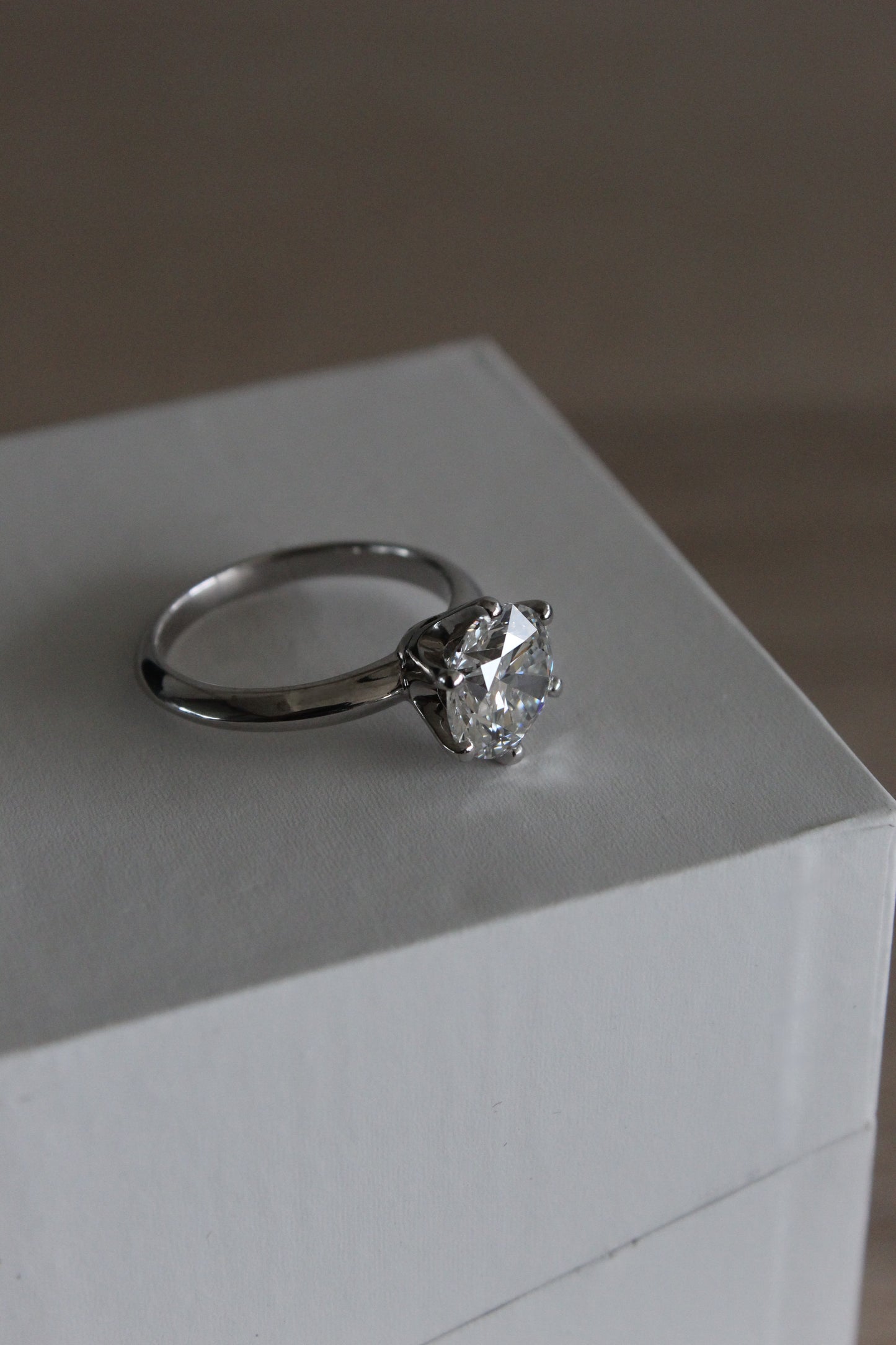 Anillo Solitario Platino
