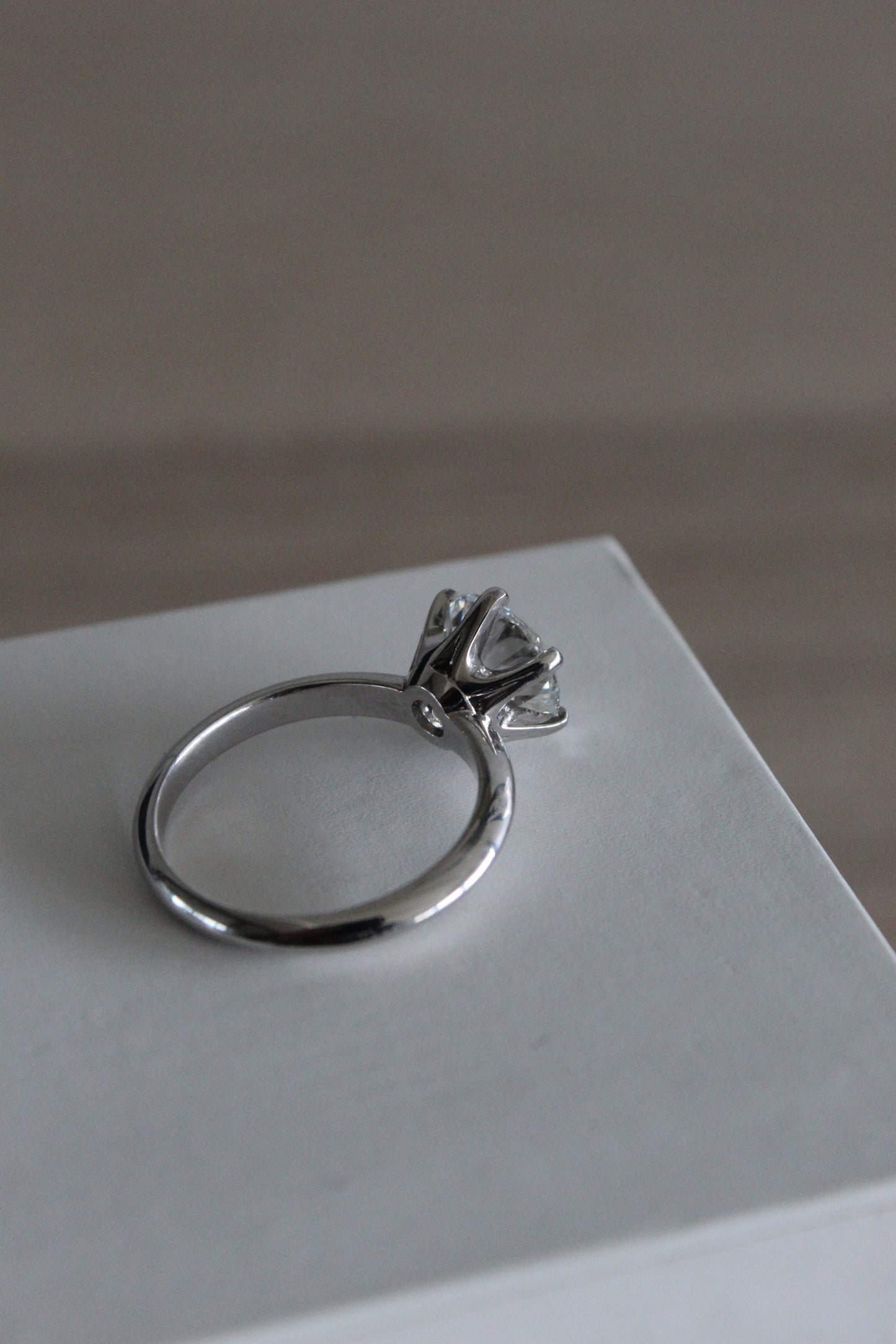 Anillo Solitario Platino