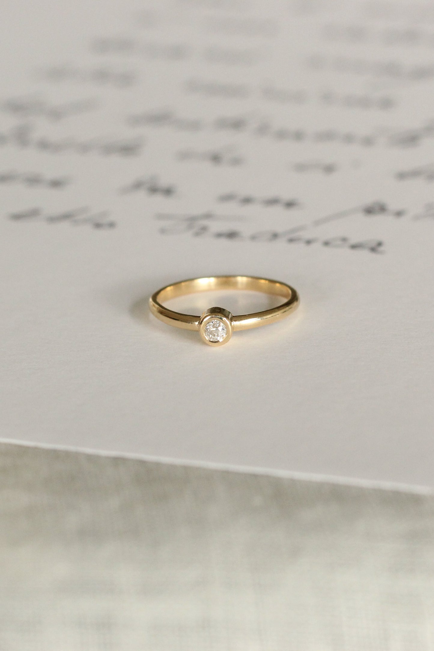 Anillos Diamante Bisel