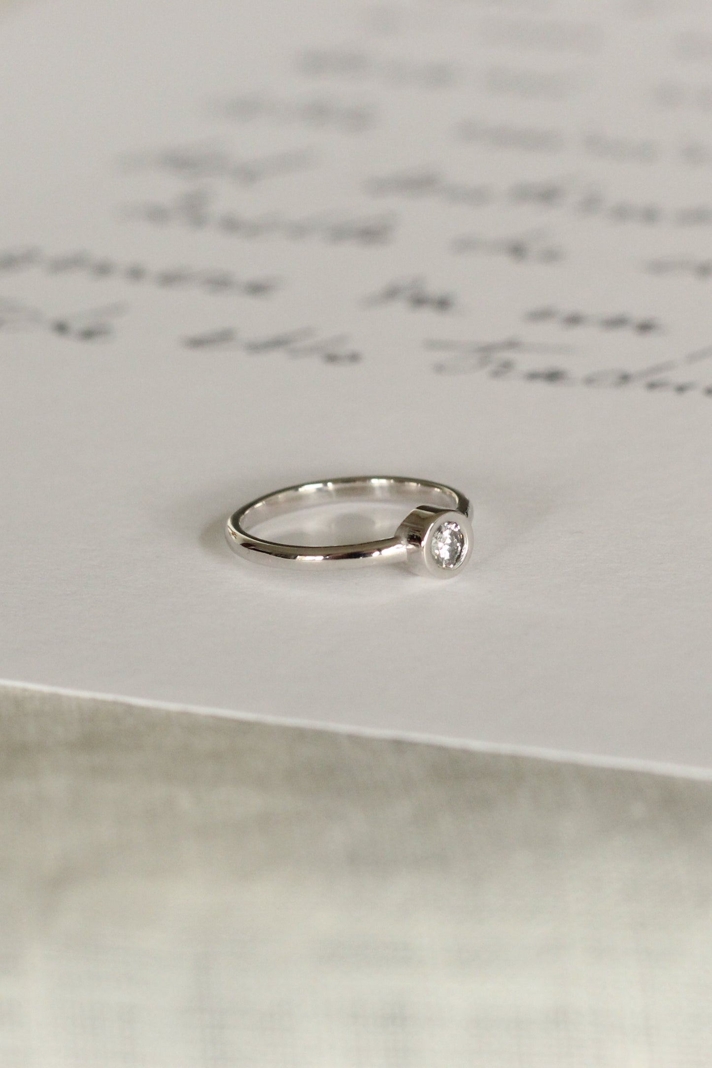 Anillos Diamante Bisel